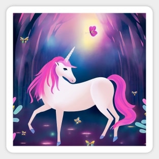 Unicorn forest Sticker